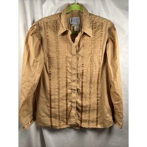 Vintage Rockmount Ranch Wear Made in USA Tru-West Size 38 Long Sleeve Button Up